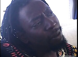 Sexy dark skinned cheerleader has a huge black rod driving her pussy to climax