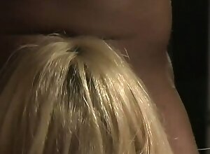 Collared blonde slut wears nothing but boots and a belt to fuck