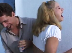 Nasty schoolgirl with a spicy ass Noname Jane takes a double stuffing