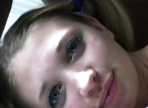 Naughty babe gets jizzed