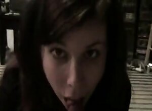 Caught off guard during blowjob