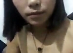 Chinese girl rubbing pussy