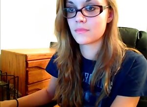 Glasses Girl JILLING OFF