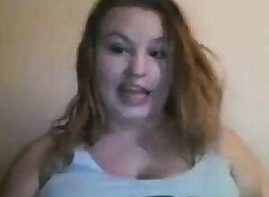 Chubby teen shows me her tits