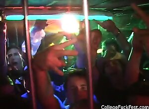Naughty college bitches enjoy themselves out at a wild nightclub