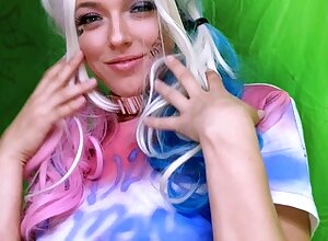 Blonde teen amateur teasing solo