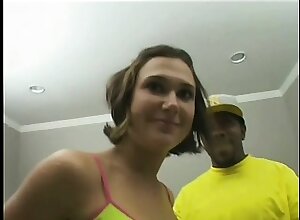 Horny well-endowed black stallion gets his cock swallowed by a lusty babe