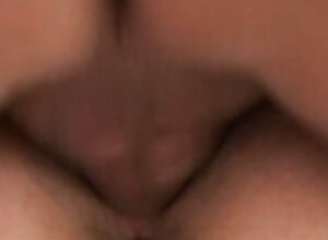 Cute college babe with big natural tits has fun with two horny old guys