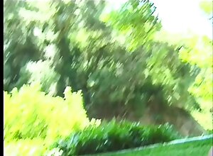 Ebony cheerleader Tiffany Mason gets drilled by a black stud outside