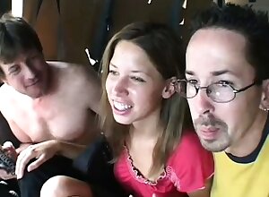 Haley Paige climbs aboard a van to have her ass crammed with cock