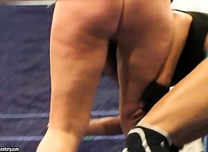 Behind the cameras look at a hardcore female fighting porno shoot